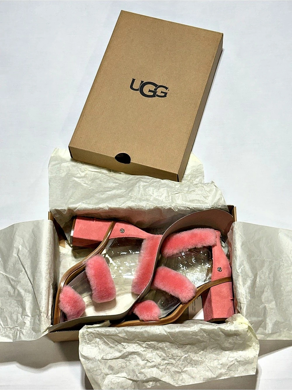 UGG W Del Rey Fluff Heel Pink US 7